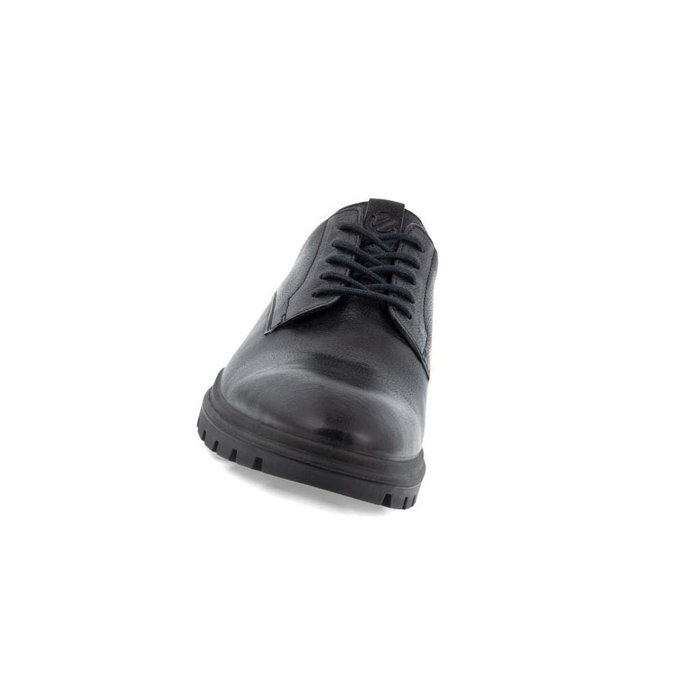 Men's Ecco Citytray Avant Plain Toe Dress Shoes Black | Canada 506QMA